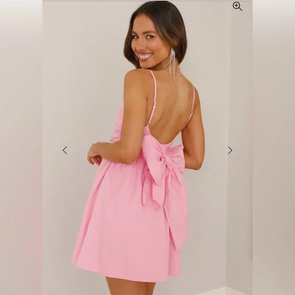 Hello Molly Girly Mood Mini Dress Pink - Picture 2 of 9